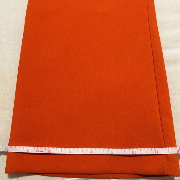 NWOT RARE Zara Bright Orange Straight Leg Pants Size XS - Picture 9 of 11